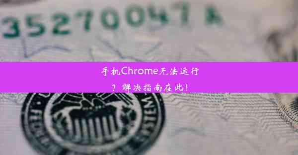 手机Chrome无法运行？解决指南在此！