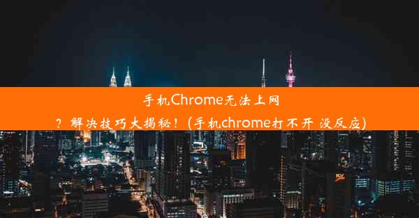 手机Chrome无法上网？解决技巧大揭秘！(手机chrome打不开 没反应)