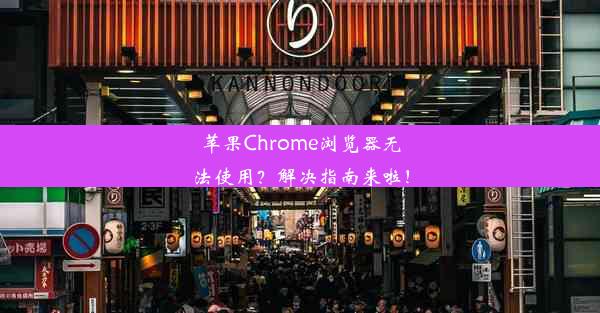 苹果Chrome浏览器无法使用？解决指南来啦！