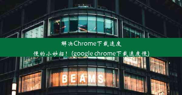 解决Chrome下载速度慢的小妙招！(google chrome下载速度慢)