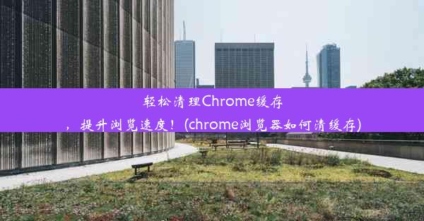 轻松清理Chrome缓存，提升浏览速度！(chrome浏览器如何清缓存)