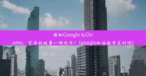 揭秘Google与Chrome：背后的故事一网打尽！(google和谷歌有区别吗)