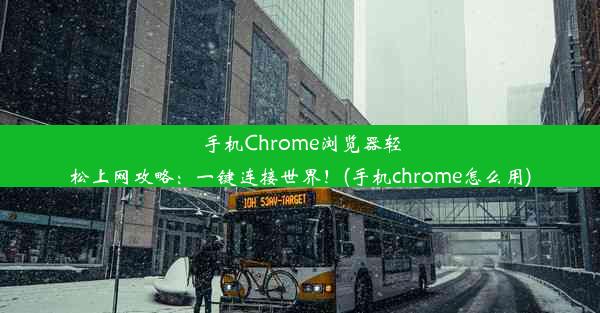 手机Chrome浏览器轻松上网攻略：一键连接世界！(手机chrome怎么用)