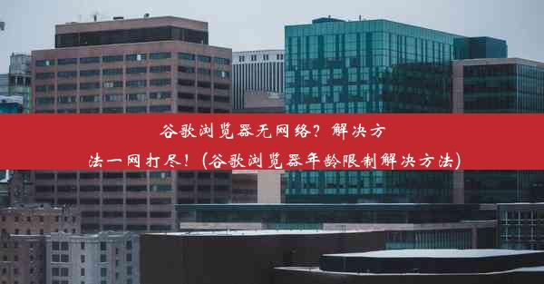 谷歌浏览器无网络？解决方法一网打尽！(谷歌浏览器年龄限制解决方法)