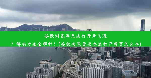 谷歌浏览器无法打开亚马逊？解决方法全解析！(谷歌浏览器没办法打开网页怎么办)