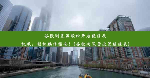 谷歌浏览器轻松开启摄像头权限：轻松操作指南！(谷歌浏览器设置摄像头)