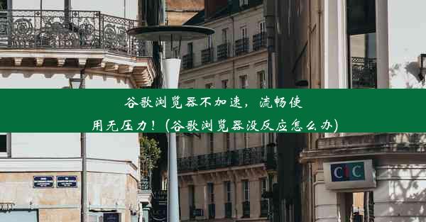 谷歌浏览器不加速，流畅使用无压力！(谷歌浏览器没反应怎么办)