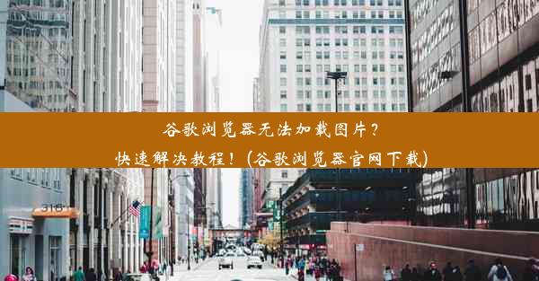 谷歌浏览器无法加载图片？快速解决教程！(谷歌浏览器官网下载)