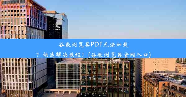 谷歌浏览器PDF无法加载？快速解决教程！(谷歌浏览器官网入口)