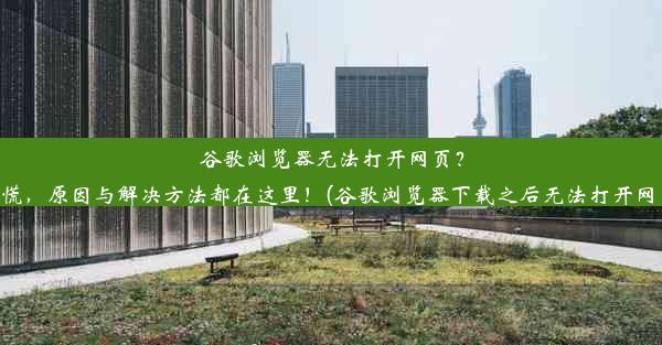 谷歌浏览器无法打开网页？别慌，原因与解决方法都在这里！(谷歌浏览器下载之后无法打开网页)