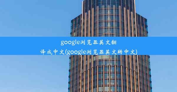 google浏览器英文翻译成中文(google浏览器英文转中文)