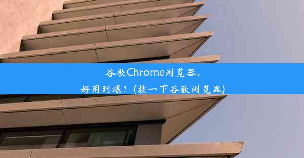 谷歌Chrome浏览器，好用到爆！(搜一下谷歌浏览器)