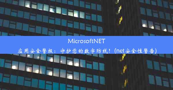 MicrosoftNET应用安全警报：守护您的数字防线！(net安全性警告)