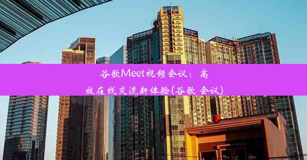 谷歌Meet视频会议：高效在线交流新体验(谷歌 会议)