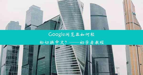 Google浏览器如何轻松切换中文？——初学者教程