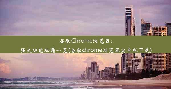 谷歌Chrome浏览器：强大功能秘籍一览(谷歌chrome浏览器安卓版下载)