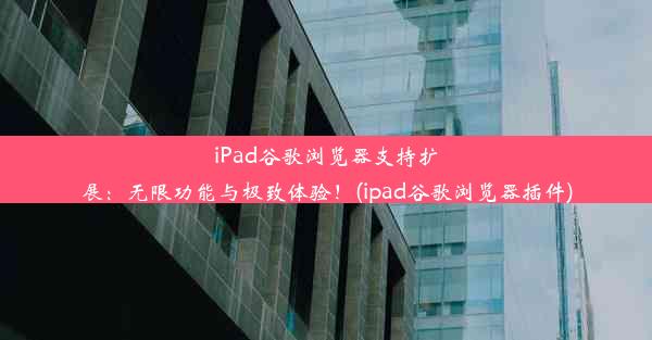 iPad谷歌浏览器支持扩展：无限功能与极致体验！(ipad谷歌浏览器插件)