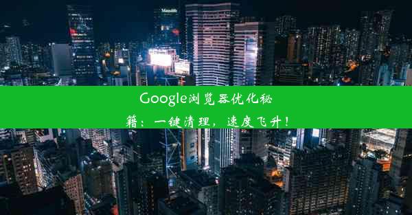 Google浏览器优化秘籍：一键清理，速度飞升！