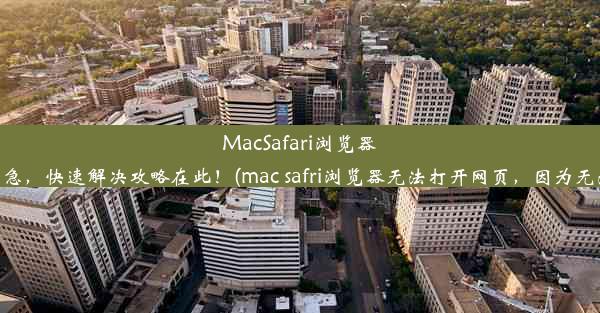 MacSafari浏览器无法上网？别急，快速解决攻略在此！(mac safri浏览器无法打开网页，因为无法连接服务器)