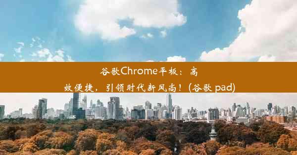 谷歌Chrome平板：高效便捷，引领时代新风尚！(谷歌 pad)