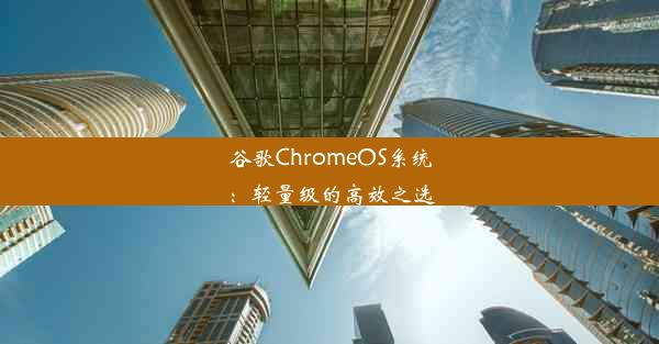 谷歌ChromeOS系统：轻量级的高效之选