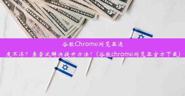 谷歌Chrome浏览器速度不济？来尝试解决提升方法！(谷歌chrome浏览器官方下载)