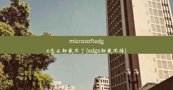 microsoftedge怎么卸载不了(edge卸载不掉)